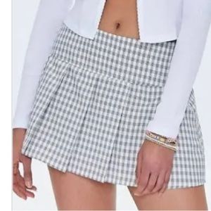Forever 21 Pleated Plaid Mini Skirt